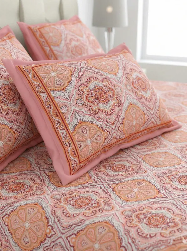 Blush_Ikat_Pure_Cotton_Bedsheet_Set