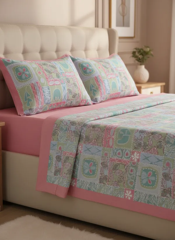 Pure_Cotton_Rajwada_Patchwork_Print_King_Size_Bedsheet