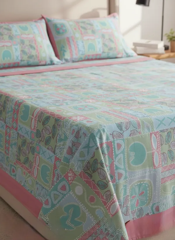 Pure_Cotton_Rajwada_Patchwork_Print_King_Size_Bedsheet