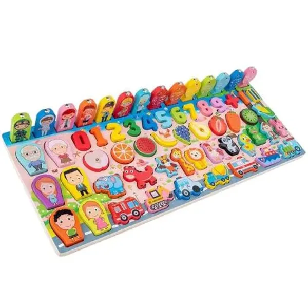 Cartoon_Character_6-in-1_Traffic_Matching_Board__Wooden_Number_Puzzles_&_Shape_Sorting_Toy__Early_Education_Puzzle_for_Kids__Enhances_Cognitive_&_Problem-Solving_Skills