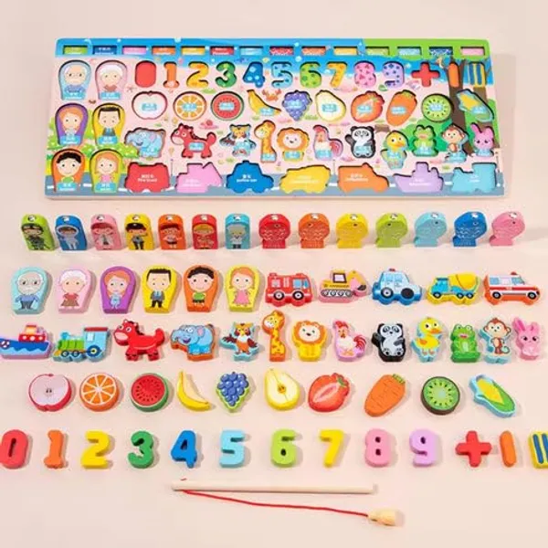 Cartoon_Character_6-in-1_Traffic_Matching_Board__Wooden_Number_Puzzles_&_Shape_Sorting_Toy__Early_Education_Puzzle_for_Kids__Enhances_Cognitive_&_Problem-Solving_Skills