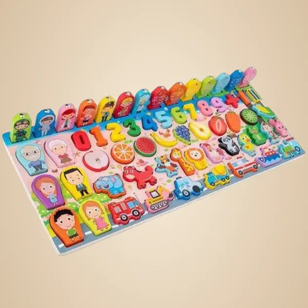 Cartoon_Character_6-in-1_Traffic_Matching_Board__Wooden_Number_Puzzles_&_Shape_Sorting_Toy__Early_Education_Puzzle_for_Kids__Enhances_Cognitive_&_Problem-Solving_Skills