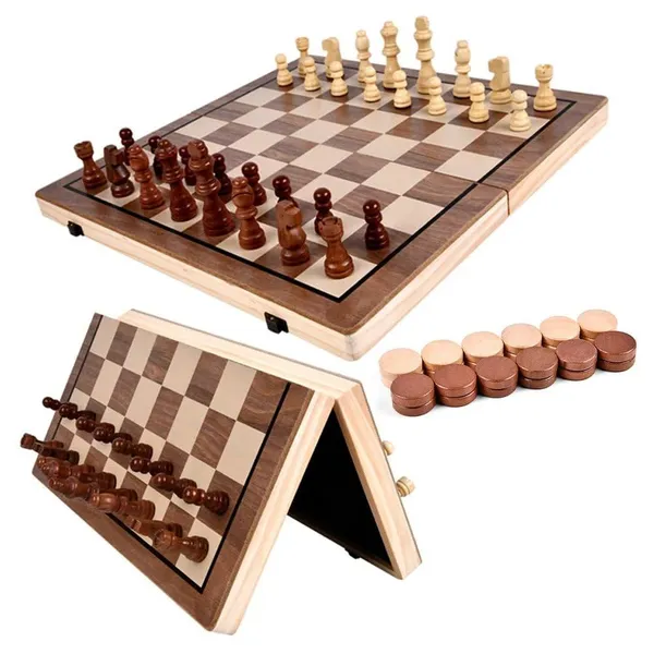 Classic_Wooden_Chess_&_Checkers_Set__Magnetic_2-in-1_Game,_Durable_Wooden_Board,_Educational_Strategy_Game_for_Kids,_Adults,_Family_Fun,_Travel-Friendly,_Classic_Chess_Set