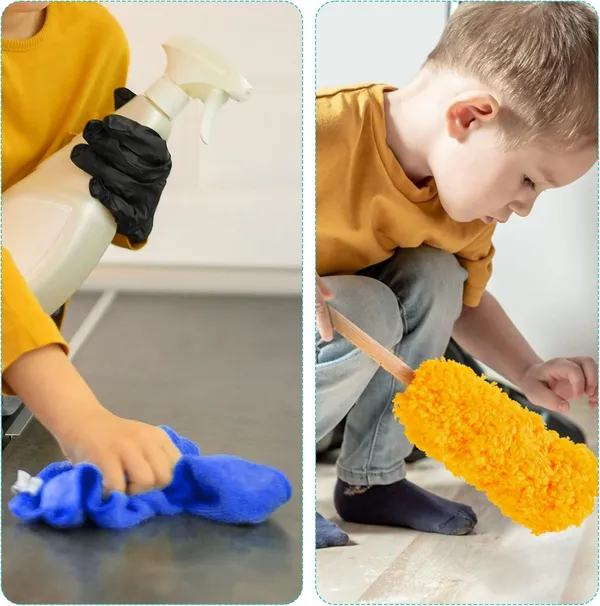 Wooden_Kids_Cleaning_Tools_Set__Mop,_Broom,_Sponge,_Rag,_Brush,_Dustpan_&_Duster_with_Organizer__Pretend_Play_Role-Playing_Cleaning_Set_for_Toddlers__Safe_&_Non-Toxic