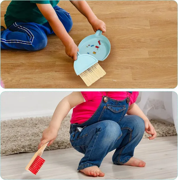 Wooden_Kids_Cleaning_Tools_Set__Mop,_Broom,_Sponge,_Rag,_Brush,_Dustpan_&_Duster_with_Organizer__Pretend_Play_Role-Playing_Cleaning_Set_for_Toddlers__Safe_&_Non-Toxic