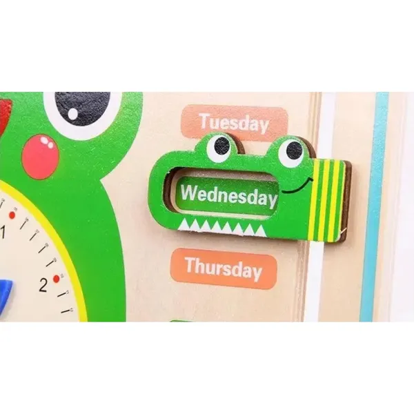 Montessori_Wooden_Frog_Clock_Toy_for_Kids__Educational_Learning_Calendar_for_Toddlers_with_Time,_Week,_Weather,_Seasons__Preschool_Toy_for_Boys_&_Girls__Homeschool,_Gift_Idea
