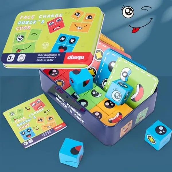 Face_Change_Cube_Game_-_Wooden_Expressions_Matching_Puzzle,_Rubik's_Cube_(16_Blocks,_72_Cards)_with_Tin_Box__Safe_&_Non-Toxic,_Eco-Friendly__Fun_Educational_Toy_for_Kids