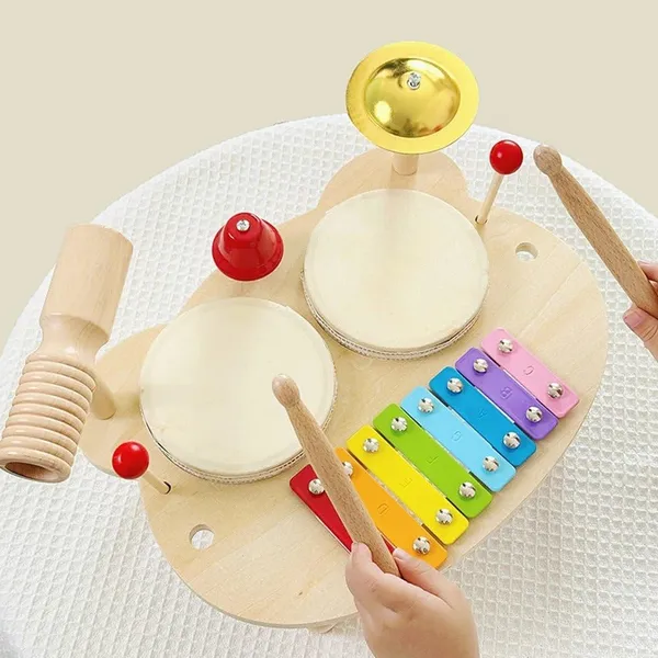 Wooden_Musical_Instrument_Table_for_Kids-_Includes_Drums,_Xylo-Phone,_Cymbal_&_Bells-_Multi_Instrument_Toy_for_Babies_&_Toddlers-Percussion_Musical_Set