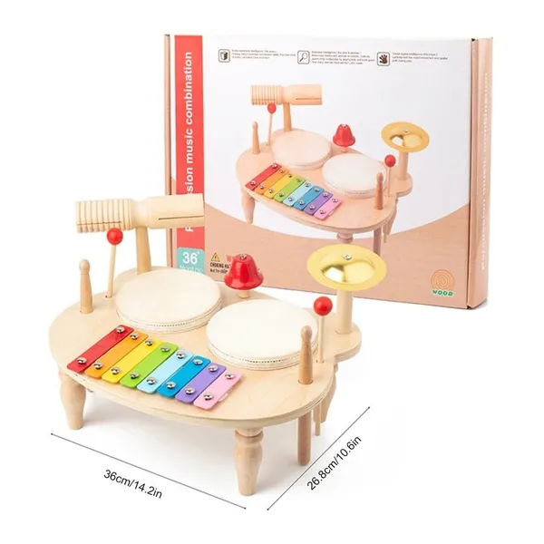 Wooden_Musical_Instrument_Table_for_Kids-_Includes_Drums,_Xylo-Phone,_Cymbal_&_Bells-_Multi_Instrument_Toy_for_Babies_&_Toddlers-Percussion_Musical_Set