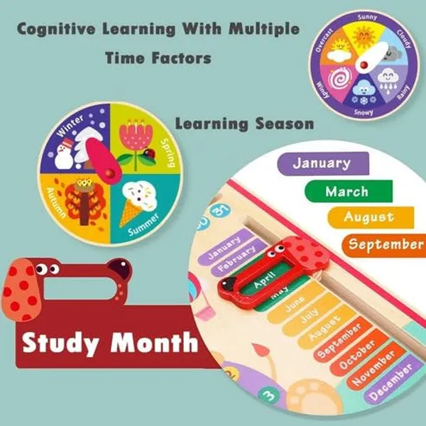 Wooden_Clock_Education_Board__Multifunctional_Learning_Toy_with_Calendar,_Weather,_Seasons,_and_Time_Teaching__Educational_Toy_for_Kids__Safe_&_Non-Toxic