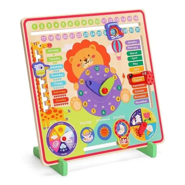 Wooden_Clock_Education_Board__Multifunctional_Learning_Toy_with_Calendar,_Weather,_Seasons,_and_Time_Teaching__Educational_Toy_for_Kids__Safe_&_Non-Toxic