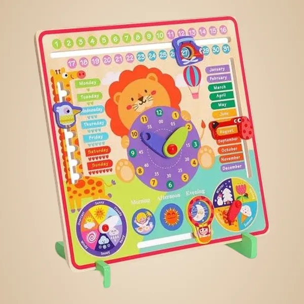 Wooden_Clock_Education_Board__Multifunctional_Learning_Toy_with_Calendar,_Weather,_Seasons,_and_Time_Teaching__Educational_Toy_for_Kids__Safe_&_Non-Toxic