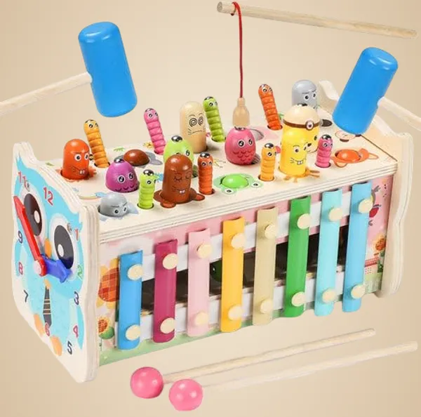 Wooden_Multi-Functional_Whack-a-Mole_Bench_Toy__7-in-1_Knocking,_Fishing,_Hammer,_Teaching_Clock_Activity__Montessori_Educational_Toy_for_Kids__Enhances_Cognitive_&_Motor_Skills