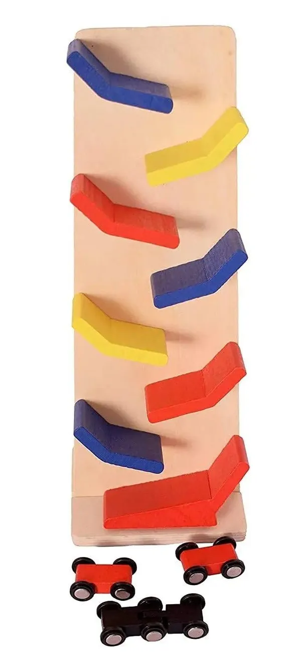 Wooden_Slippery_Racing_Car_Toy_Game_Race_Zig_Zak_Track_Drop_Game_Multicolor_12_Inch_Height