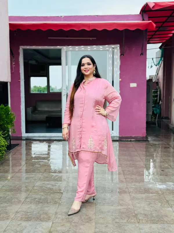 Pink_Chinon_Co-Ord_Set_For_Women