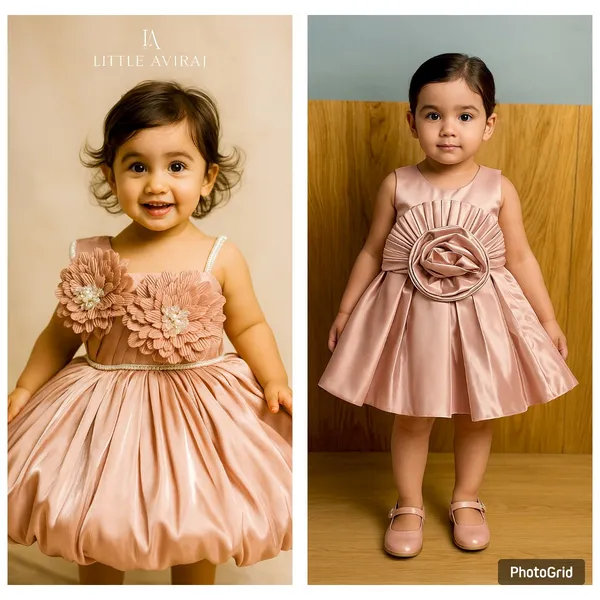 Pack_Of_2_Pastel_Rose_&_Peach_Organa_Dress_For_Kids