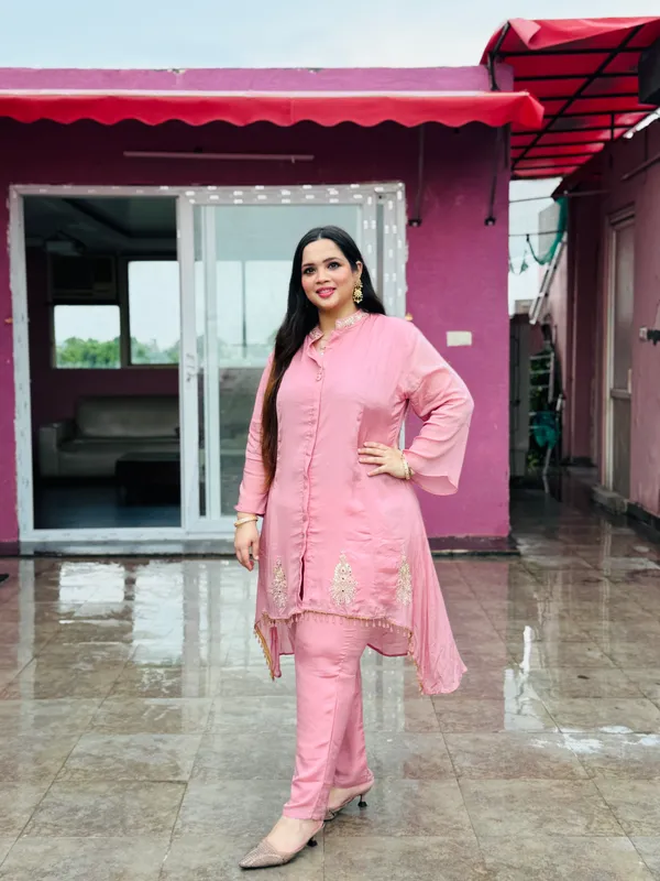 Pink_&_Black_Stylish_Co-Ord_Set_For_Women