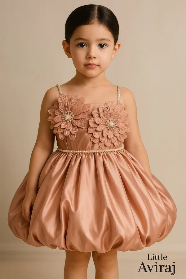 Rose_Peach_Organza_Dress_For_Kids