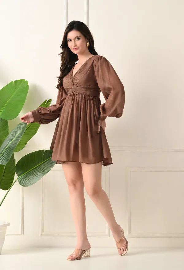 Brown_Lurex_Dress_For_Women