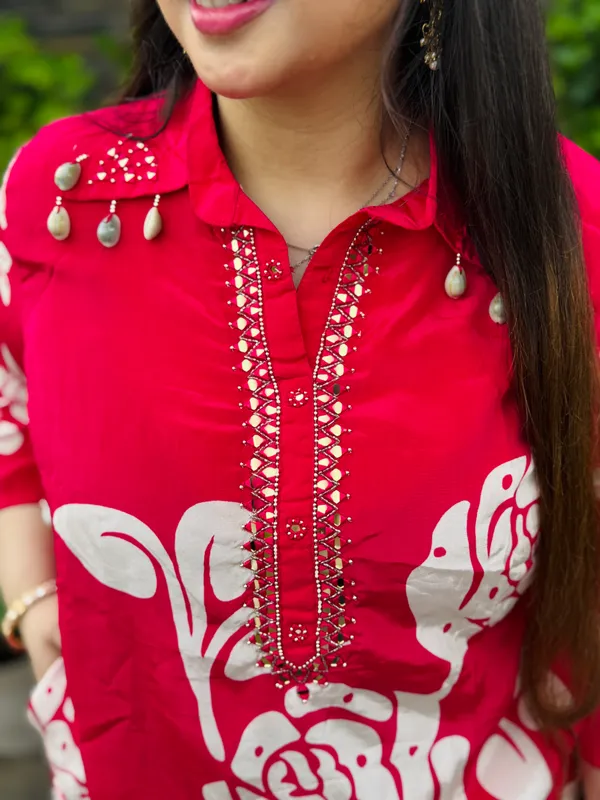 Hot_Pink_Crepe_Co-Ord_Set_For_Women