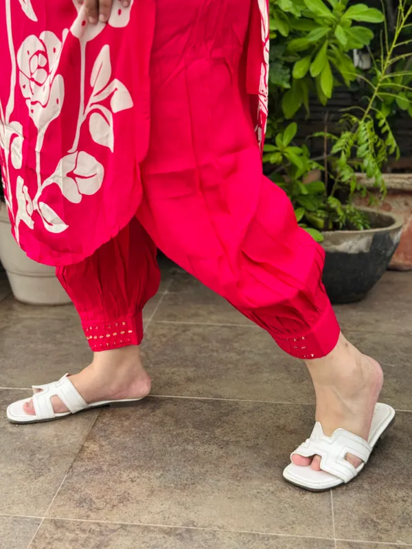 Hot_Pink_Crepe_Co-Ord_Set_For_Women