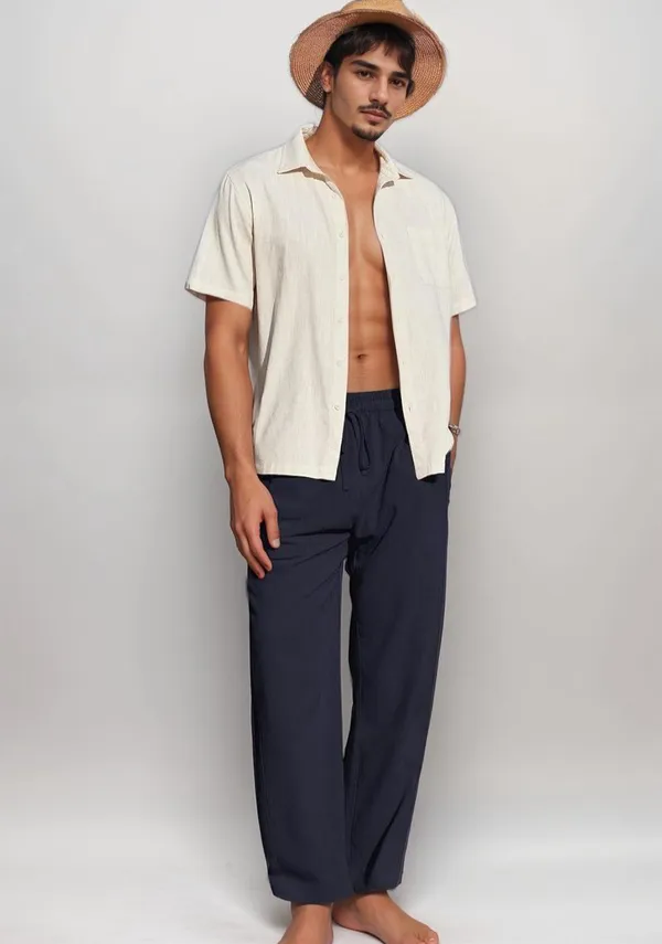 Navy_Blue_Linen_Solid_Mid_Rise_Casual_Trouser_For_Men