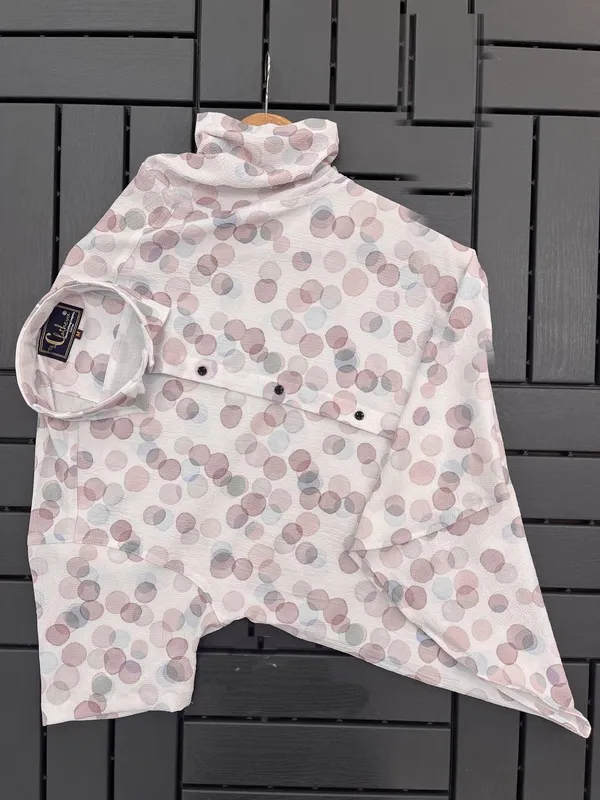 Carrot__Cotton_Printed_Short_Sleeves_Casual_Shirt_For_Men