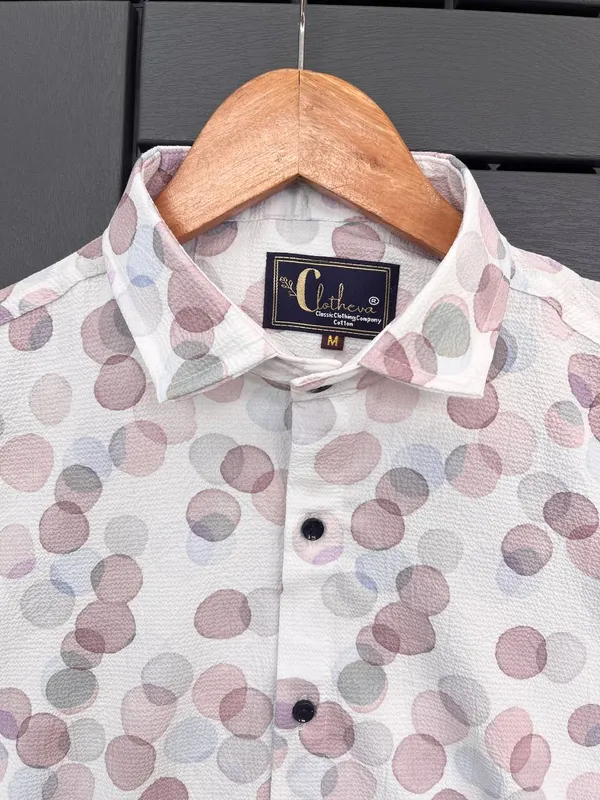 Carrot__Cotton_Printed_Short_Sleeves_Casual_Shirt_For_Men