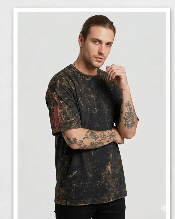 Black_Terry_Cotton_Solid_Half_Sleeves_Casual_T-Shirt_For_Men