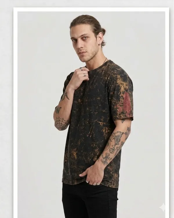 Black_Terry_Cotton_Solid_Half_Sleeves_Casual_T-Shirt_For_Men