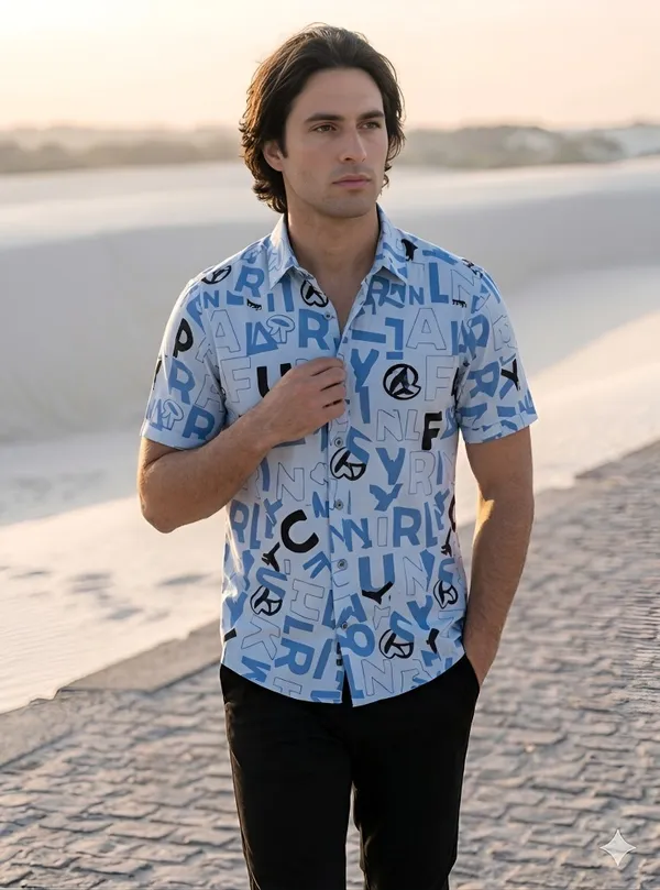 Blue_Cotton_Printed_Short_Sleeves_Casual_Shirt_For_Men