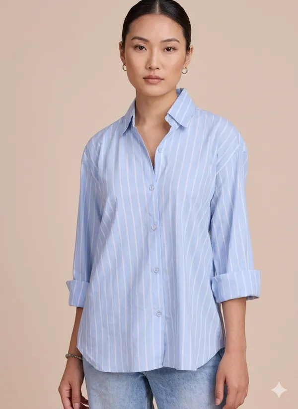 Blue_Cotton_Striped__Full_Sleeve_Casual_Shirt_For_Women