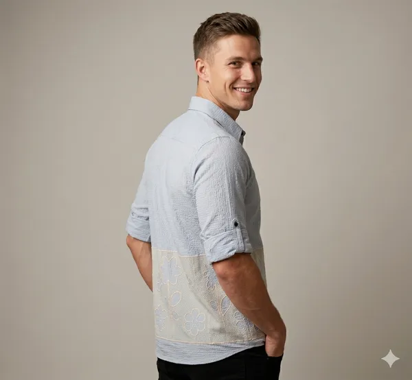 Blue_Dobby_Cotton_Embroidered_Full_Sleeves_Casual_Shirt_For_Men