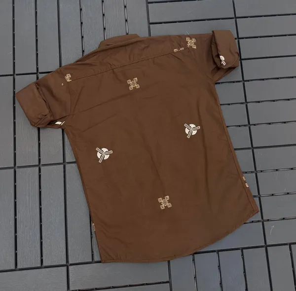 Brown_Cotton_Embroidered_Full_Sleeves_Casual_Shirt_For_Men