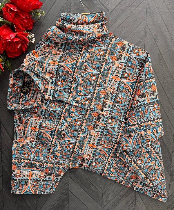 Cotton_Printed_Short_Sleeves_Casual_Shirt_For_Men