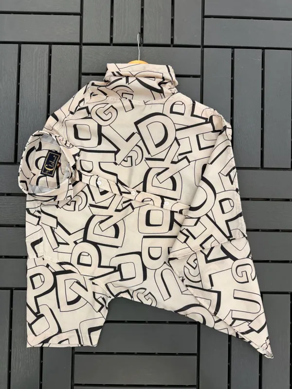 Brown_Cotton_Printed_Short_Sleeves_Casual_Shirt_For_Men