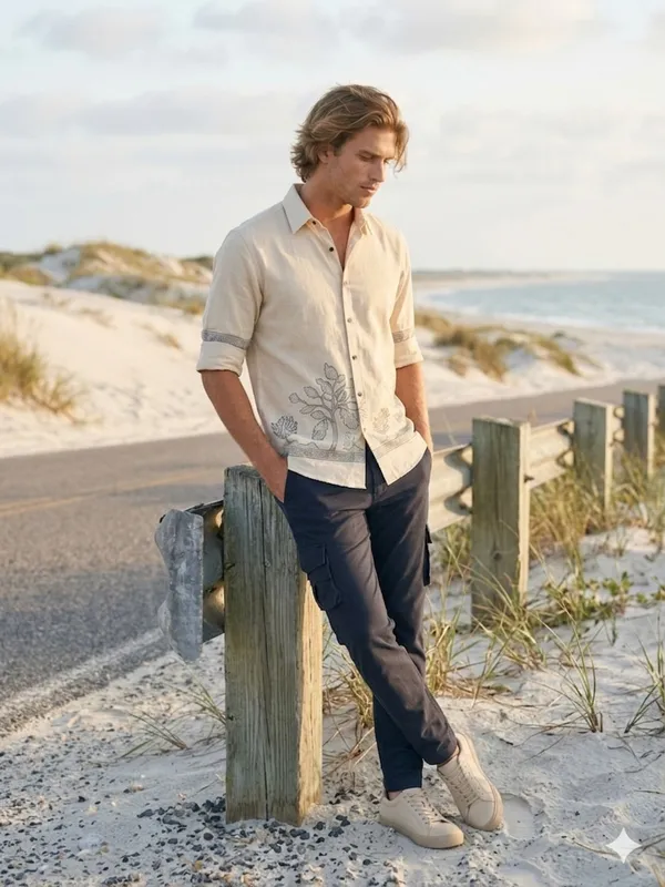 Combo_best_seller_combo_Pink_Full_slevees_shirt_+_caargo_navy_caargo