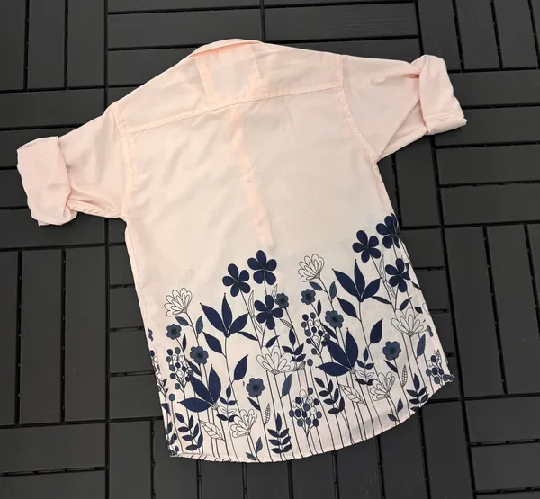 Cotton_Shirt_for_men__cream_clolr_wiht_floral_print_on_half_bottom._look_trendy