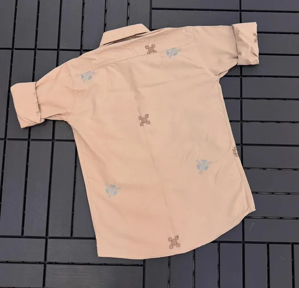 Cream_Cotton_Embroidered_Full_Sleeves_Casual_Shirt_For_Men