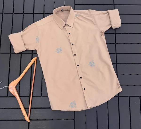Cream_Cotton_Embroidered_Full_Sleeves_Casual_Shirt_For_Men