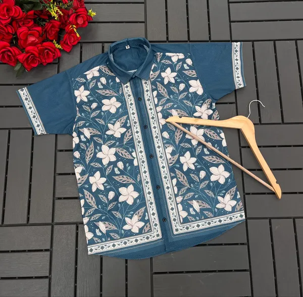 Blue_Cotton_Printed_Short_Sleeves_Casual_Shirt_For_Men