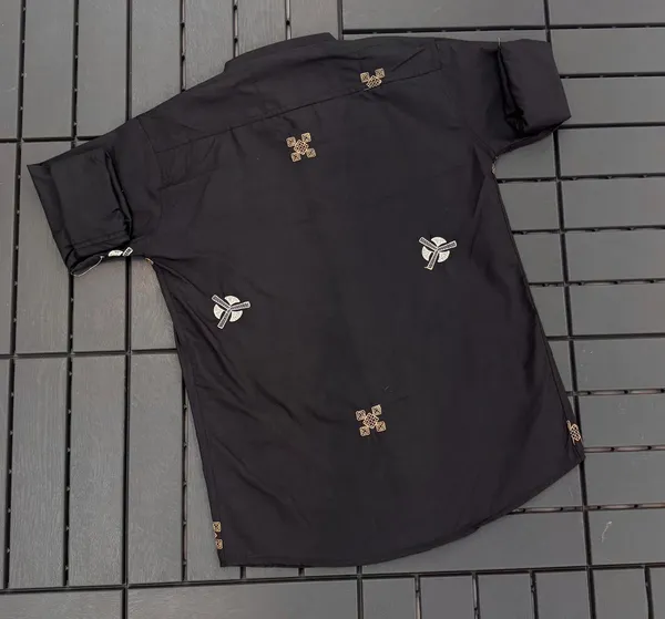 Black_Cotton_Embroidered_Full_Sleeves_Casual_Shirt_For_Men