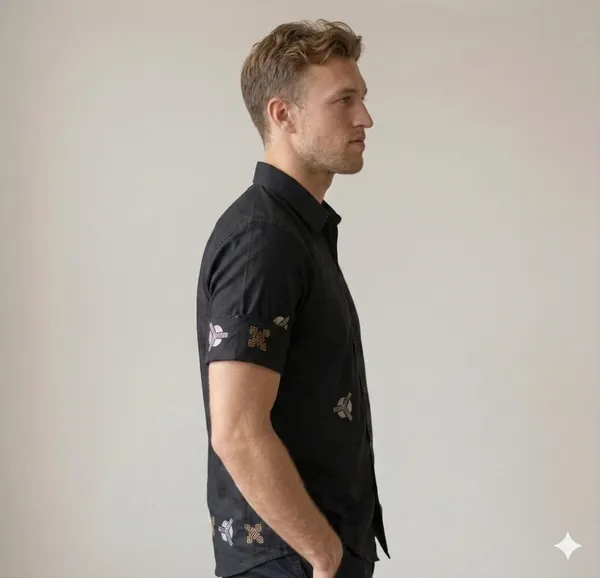 Black_Cotton_Embroidered_Full_Sleeves_Casual_Shirt_For_Men
