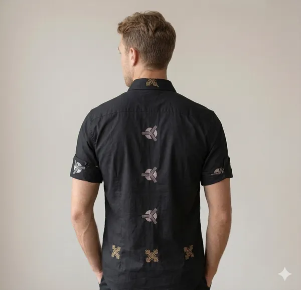 Black_Cotton_Embroidered_Full_Sleeves_Casual_Shirt_For_Men
