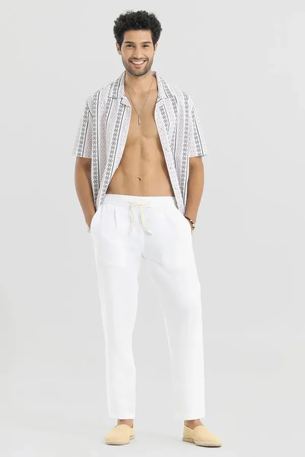 White_Linen_Solid_Mid_Rise_Casual_Trouser_For_Men
