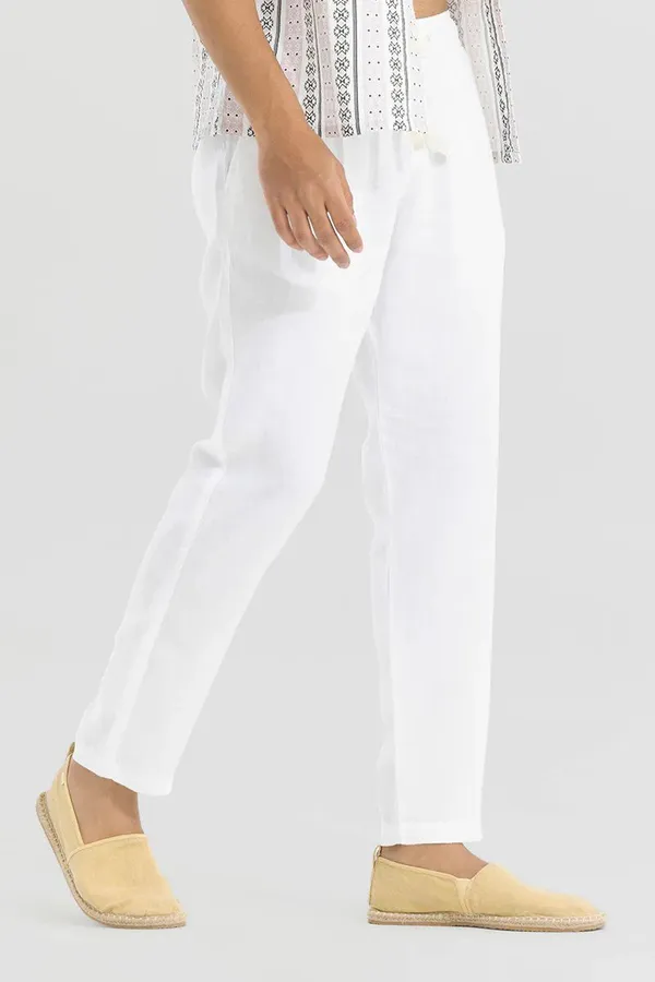 White_Linen_Solid_Mid_Rise_Casual_Trouser_For_Men
