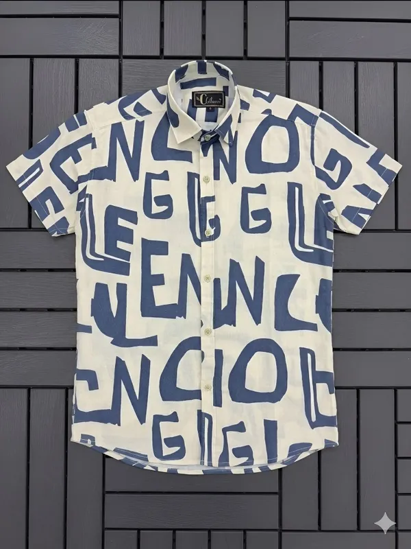 Green_Cotton_Printed_Short_Sleeves_Casual_Shirt_For_Men