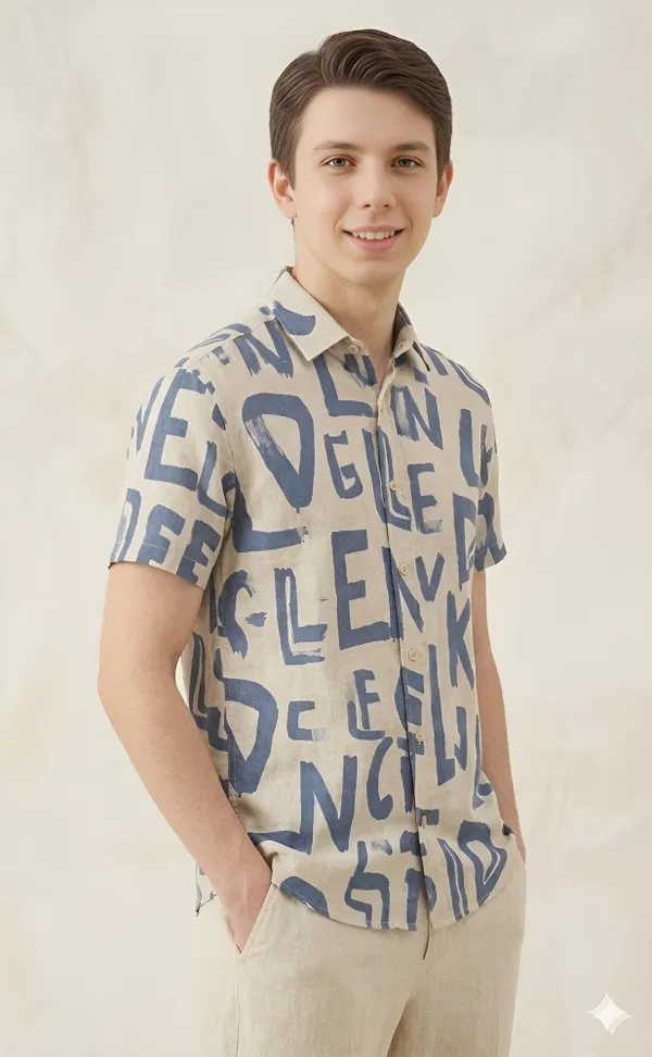 Green_Cotton_Printed_Short_Sleeves_Casual_Shirt_For_Men
