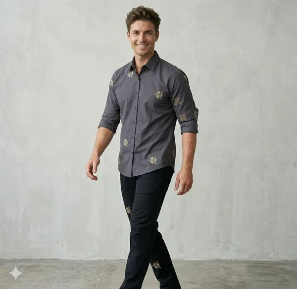 Grey_Cotton_Embroidered_Full_Sleeves_Casual_Shirt_For_Men