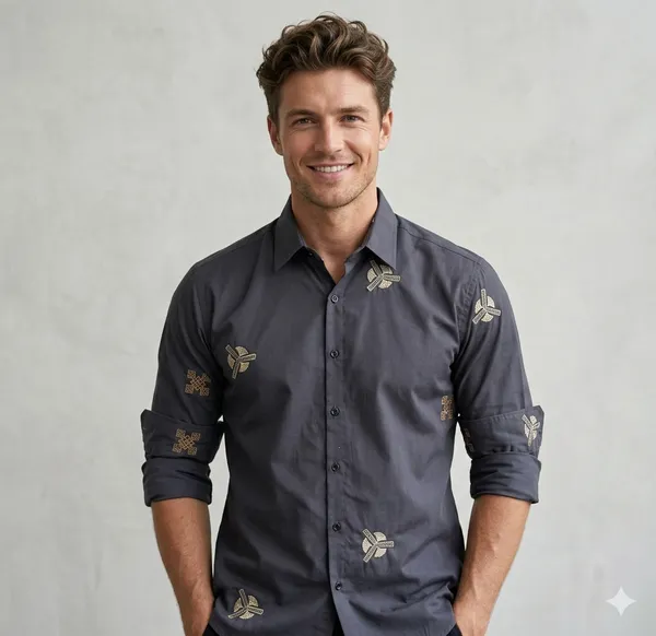 Grey_Cotton_Embroidered_Full_Sleeves_Casual_Shirt_For_Men